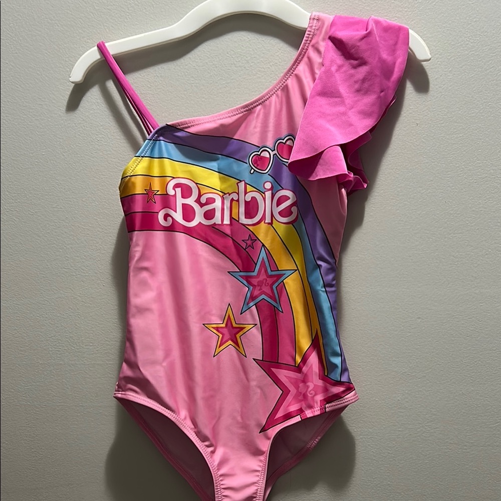 Barbie Pink Swimsuit with Rainbow and Stars